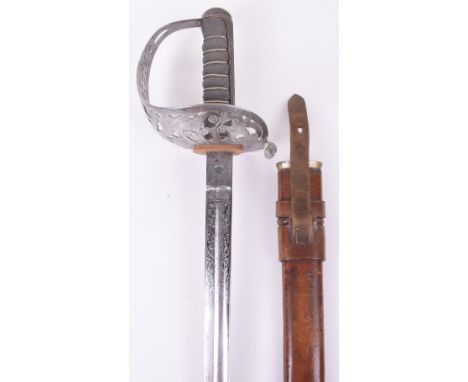 Late Victorian 1887 Pattern Heavy Cavalry Officers Undress Sword Belonging to Lieutenant (Later Lieutenant-Colonel) Alan Will