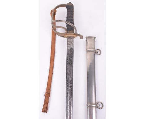 George V Royal Artillery Officers Presentation Sword by Henry Wilkinson, Pall Mall, London, No. 48014, etched and polished wi