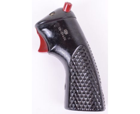 WW2 German Aircraft Control Column Section, black bakelite section of a control column with red trigger button. Generally goo
