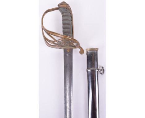 1845 Pattern Infantry Officers Sword by Henry Wilkinson Pall Mall London No.19270, blade etched with crowned VR amidst foliag