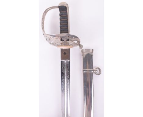 Good Late Victorian Heavy Cavalry Officers Undress Sword, Blade by Henry Wilkinson, Pall Mall, London No 37307, etched and po