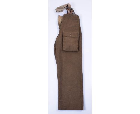 Rare 1943 Special Pattern Battle Dress Trousers Issued to the British Paratroopers, the trousers which are complete with the 