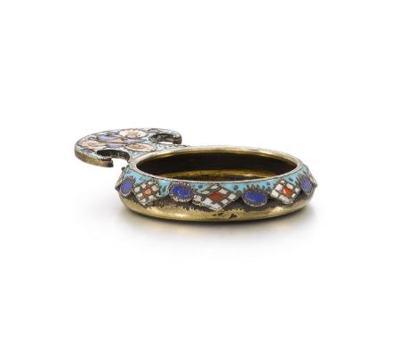 This exquisite miniature silver kovsh, created in the workshop of Fyodor RÃ¼ckert for the House of Faberge, embodies the high