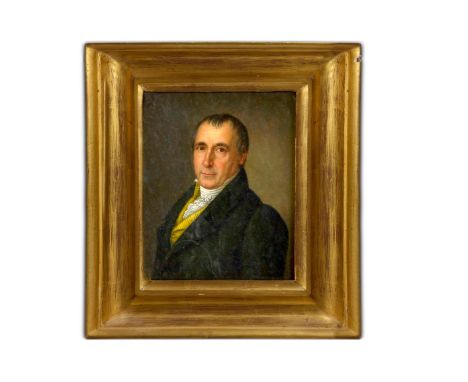 ENGLISH SCHOOL (19TH CENTURY) PORTRAIT OF JAMES ROBINSON BOULTON, SON OF MATTHEW BOULTON OF GREAT TEW Oil on board 24 x 20cm 