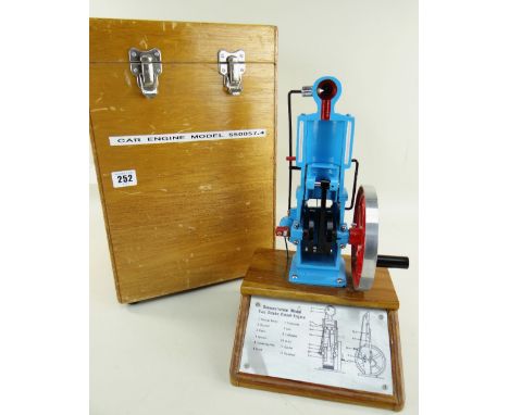CAR ENGINE DEMONSTRATION MODEL 2-STROKE DIESEL ENGINE with travel box34cm's high 