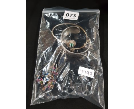 SILVER CUFF BANGLE, TORQUE &amp; BRACELET