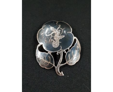 SILVER &amp; ENAMEL BROOCH/PENDANT