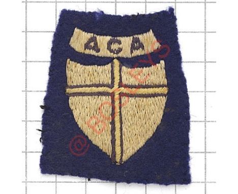 Badge. Allied Control Commission Austria rare formation sign. Blue felt rectangle embroidered with 8th Army formation sign wi