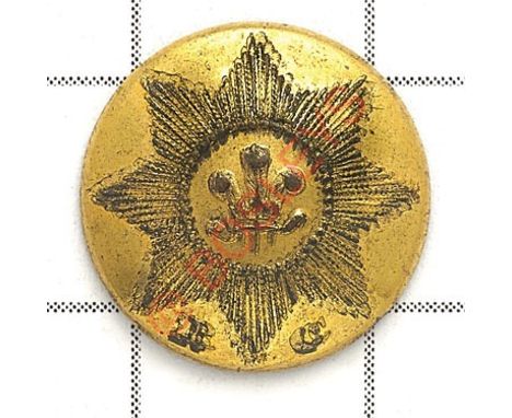Welsh. Royal Glamorganshire Militia Georgian Officer’s gilt flat back coatee button. Eight pointed star with central Prince o