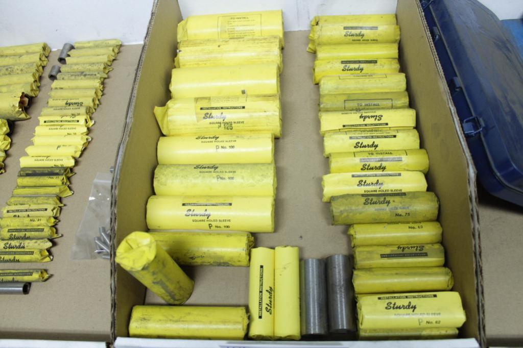 Square hole sleeves, bushings