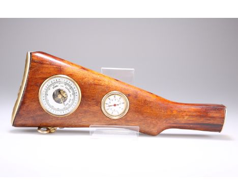 A PRESENTATION BAROMETER MOUNTED INTO A RIFLE STOCK 'to Sgt. J Alexander by RSM and all members WOs and sergeants' mess - 1st