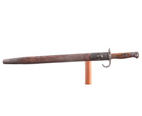 A 1907 PATTERN SMLE BAYONET MARKED TO THE DURHAM LIGHT INFANTRY BY WILKINSON, complete with scabbard.

The absence of a Condi