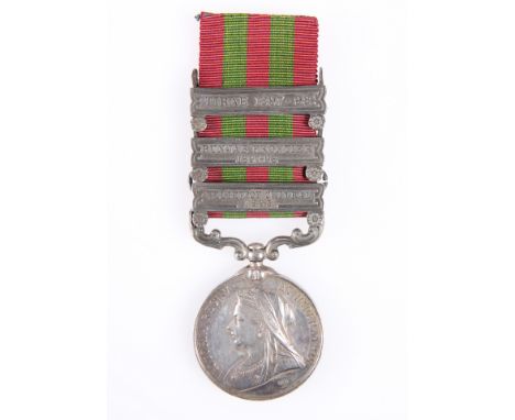 A 1895 INDIAN GENERAL SERVICE MEDAL, with bars Relief of Chitral 1895, Punjab Frontier 1897-98 and Tirah 1897-98 to 4543 Pte.