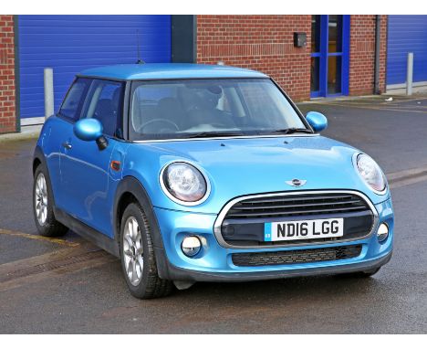 2016 MINI COOPER HATCHBACK 1.5,&nbsp;three door, blue, petrol, manual transmission, 1499cc. Registration number: ND16 LGG, fi