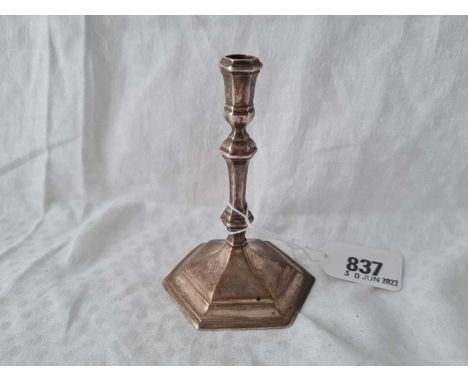 Georgian style taper stick on baluster stem. 4.25” high. London 1958.82gms