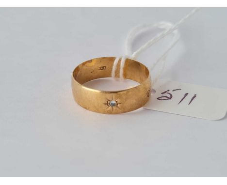 A band ring with diamonds 9ct size M ½ – 2.2 gms