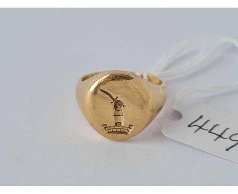A pinky ring 9ct size L – 6.9 gms