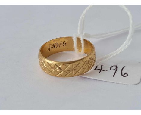 A wedding band 9ct size K ½ – 2.2 gms