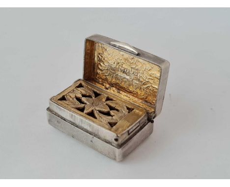 Rare Chinese vinaigrette gilt interior. 1” wide by M K