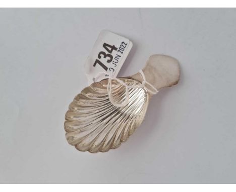 A caddy spoon with shell shaped bowl, Sheffield 