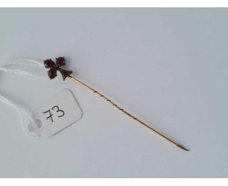 Another antique gold and garnet stick pin