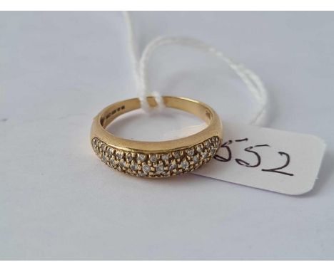 A diamond three row ring 9ct size M – 2.9 gms