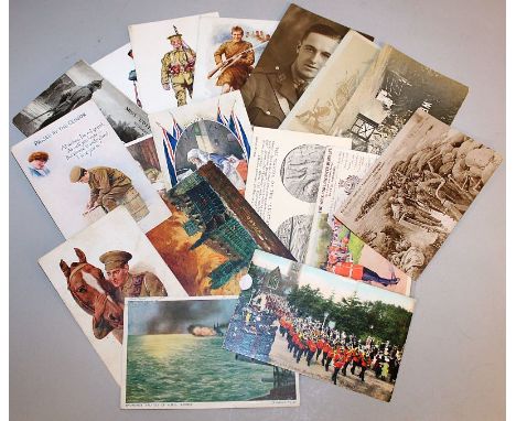 FIFTEEN FIRST WORLD WAR POSTCARDS.