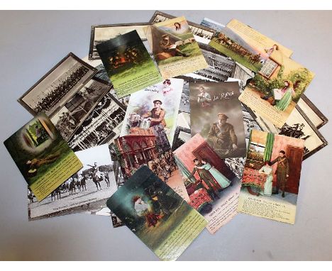 FORTY-FIVE POSTCARDS including many of INDIA AND FIRST WORLD WAR.