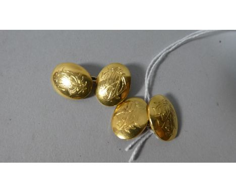 A Pair of Gents 18ct Gold Cufflinks, 16.7g 