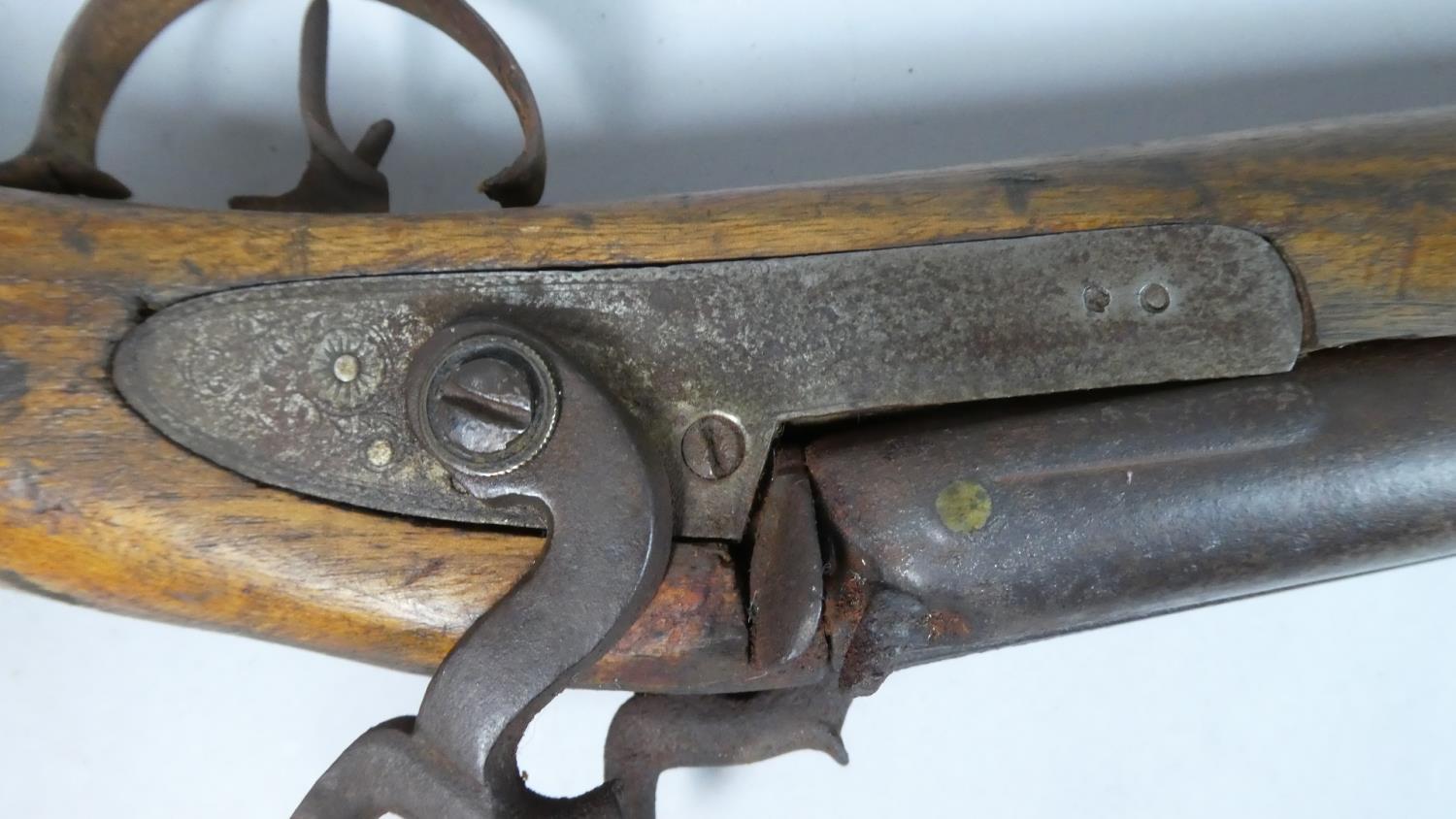 A Mid 19th Century Percussion Cap Double Barrelled Shot Gun, Muzzle ...