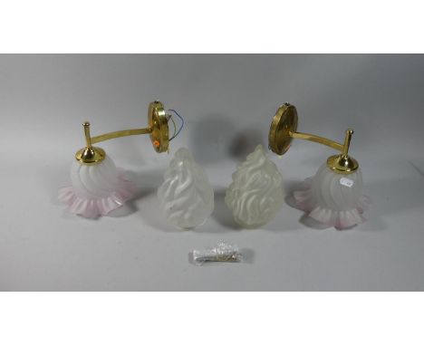 A Collection of Four Glass Light Shades 