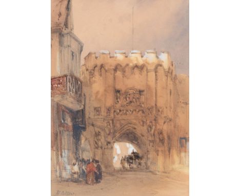 William Callow (1812-1908) - The Bar Gate, Southampton Watercolour over graphite heightened with white Signed lower left 17 x