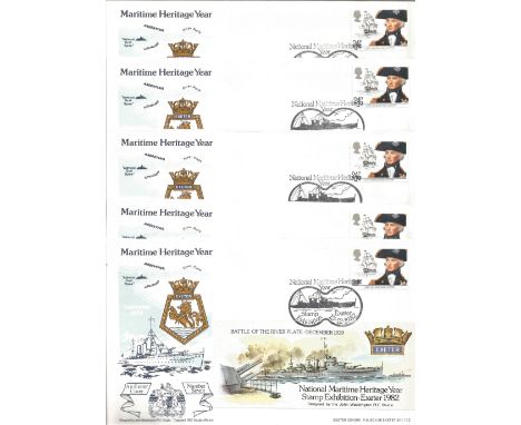 Trade Lot Of 10 Identical Maritime Heritage Year Stamp Exhibition Exeter 1982 First Day Covers. Good condition. We combine po