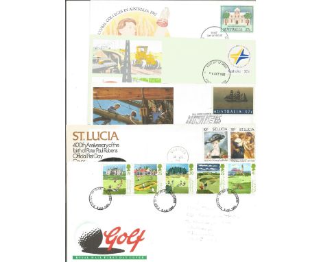 10 X Worldwide First Day Covers Including New Zealand, Pakistan, St. Lucia, GB And Australia. Good condition. We combine post