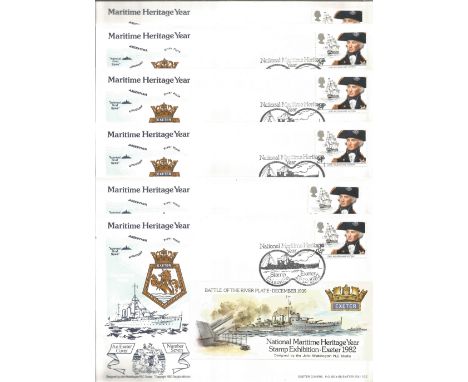 Trade Lot Of 12 Identical Maritime Heritage Year Stamp Exhibition Exeter 1982 First Day Covers. Good condition. We combine po