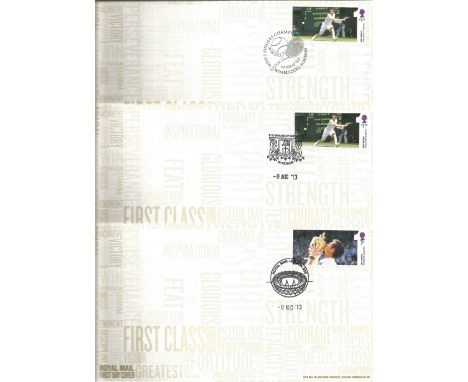 3 x Wimbledon 2013 Andy Murray Royal Mail Commemorative First Day Covers. Good condition. We combine postage on multiple winn