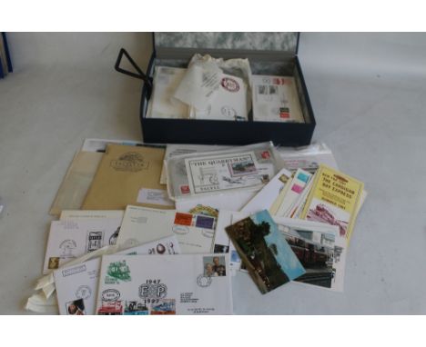 A COLLECTION OF LIGHT RAILWAY INTEREST STAMPS, FIRST DAY COVERS, POSTCARDS,AND PRESENTATION PACKS, mainly relating to The Tal