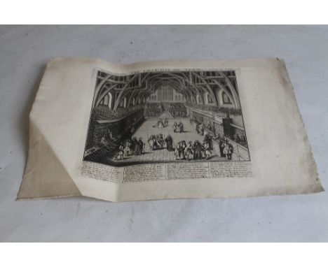 CHARLES MOSLEY ENGRAVING TITLED 'WESTMINSTER HALL. THE FIRST DAY OF TERM. A SATIRICAL POEM', published by Laurie &amp; Whittl