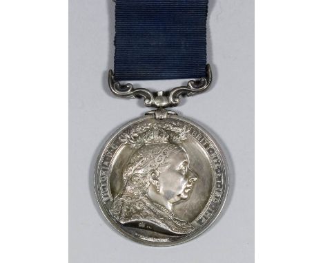 A Victoria silver medallion - the Folkestone, Hythe and Sandgate medal for the rescue of the crew of the Benvenue 11th Nov. 1