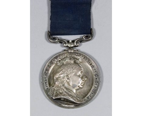 A Victoria silver medallion - the Folkestone, Hythe and Sandgate medal for the rescue of the crew of the Benvenue 11th Nov. 1