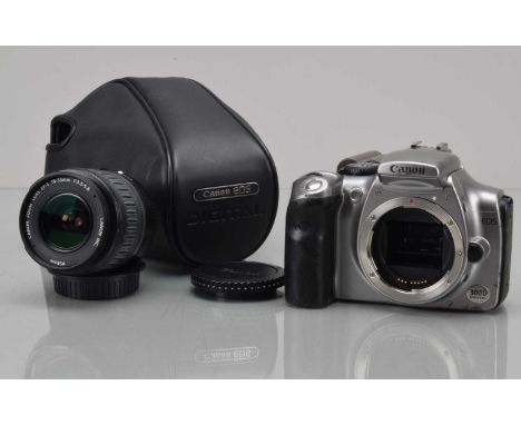 A Canon EOS 350D DSLR Camera, shutter working, flash working, menu display working, body AF (tacky grip) with EF-S 18-55mm f/