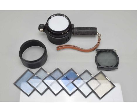 A Bernhard Deltschaft Collux III Color Light Meter,  meter responsive, accuracy not checked, with filter set, hood, filter ho