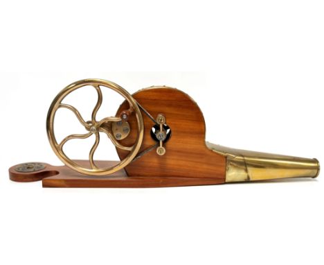 A crank driven bellow, marked A Richardson to base, 52 cm.&nbsp;