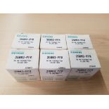 LOT OF 6 NEW SIEMENS 3SB03-PFR 30MM FLUSH RED PUSHBUTTON SWITCHES