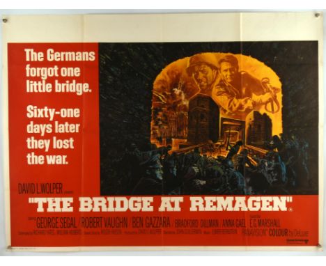 The Bridge At Remagen (1969), British Quad Film Poster, folded, 30 x 40 inches Condition Report:  Very good condition, light 