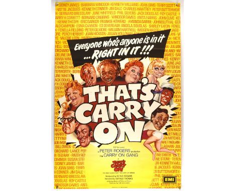 Thats Carry On (1977), British One Sheet Film Poster, was folded now rolled, 27 x 40 inches Condition Report:  Very good cond