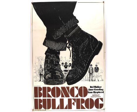 Bronco Bullfrog (1970), British One Sheet Film Poster, folded, 27 x 40 inches Condition Report:  Very good condition, light c