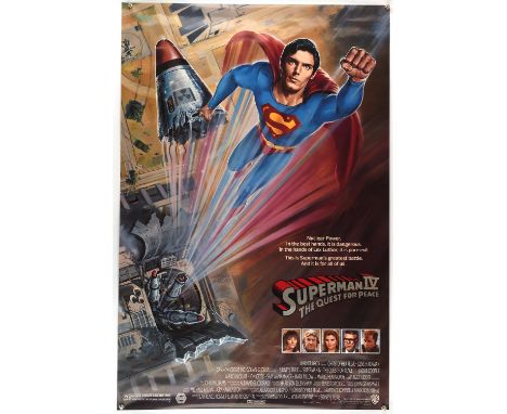 Superman IV (1987), US One Sheet Film Poster, artwork by Daniel Goozee, unfolded, 27 x 41 inches Condition Report:  Very good
