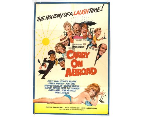 Carry On Abroad (1972), British One Sheet Film Poster, artwork by Arnaldo Putzu, folded, 27 x 40 inches  Condition Report:  G