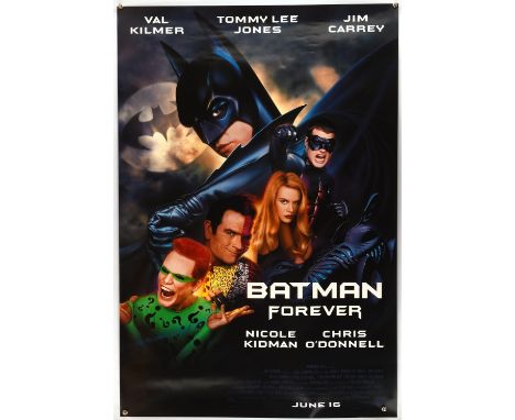 Batman Forever (1995) US One Sheet Film Poster, double-sided, rolled, 27 x 40 inchesCondition Report:  Very good condition 